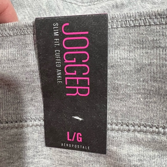 NEW NWT Heather gray grey Aeropostale jogger sweats Sz L large - Picture 5 of 8